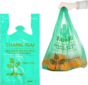 Biodegradable Bags Biodegradable Plastic Bags Compostable Plastic Bags Bio Bags Eco Friendly Plastic Bags Green Biodegradable Bags Pack of 50
