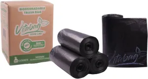 Biodegradable Home Line Trash Bag | Can Liner | 13 GALLONS Tall Kitchen Trash Bag | Eco Friendly | 100% Made from Recycled Product | Super Strong, No Spills | 60 Count.