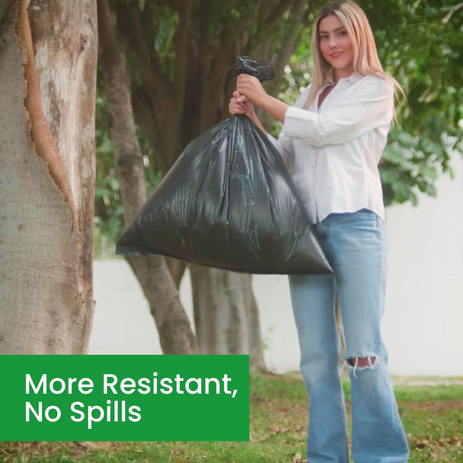 Biodegradable Home Line Trash Bag | Can Liner | 13 GALLONS Tall Kitchen Trash Bag | Eco Friendly | 100% Made from Recycled Product | Super Strong, No Spills | 90 Count.