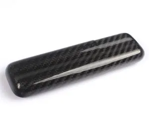Black Carbon Fiber 2-Cigar Case – Lightweight Travel Humidor, Fits 57 Ring Gauge