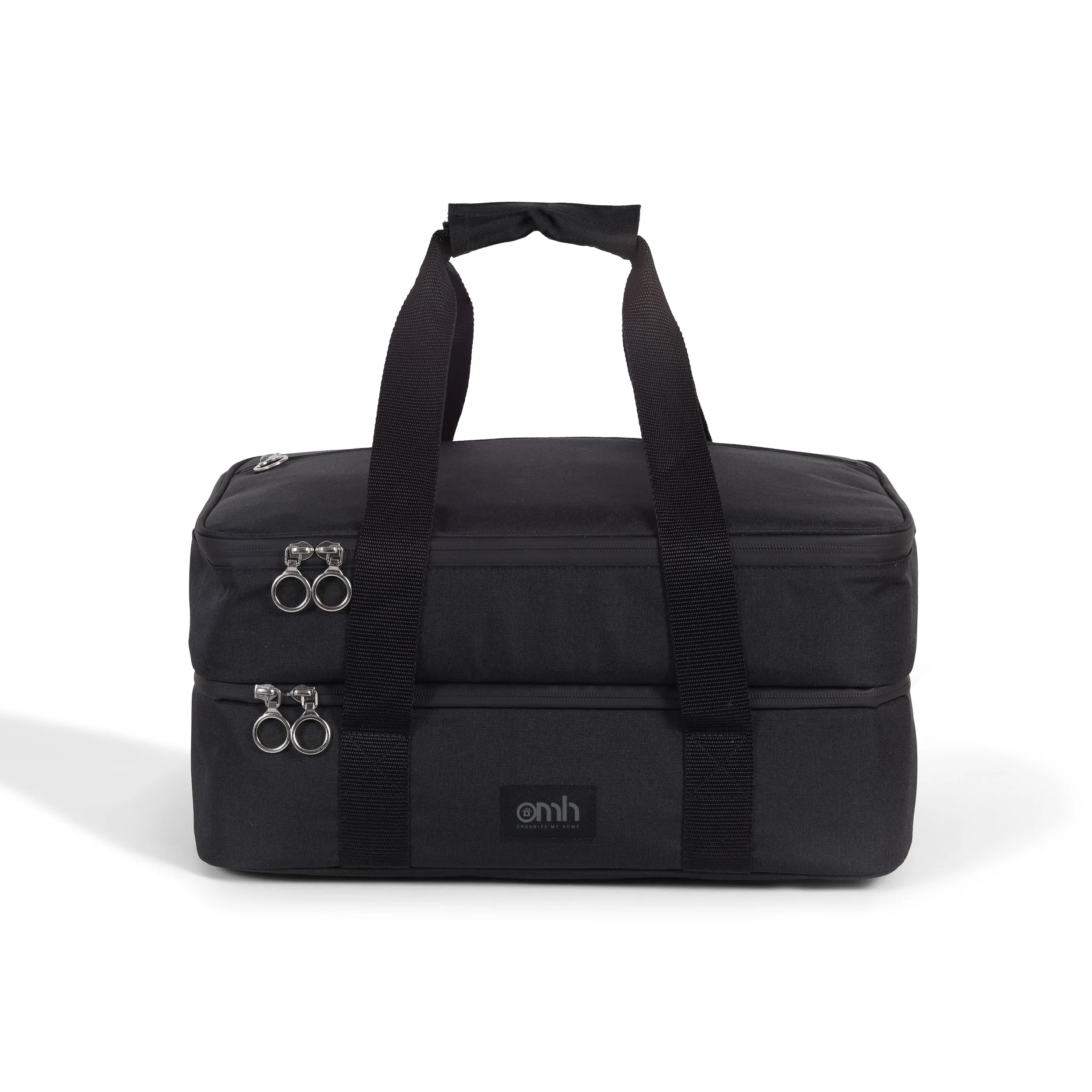 Black Double Decker Insulated Casserole Carrying Case