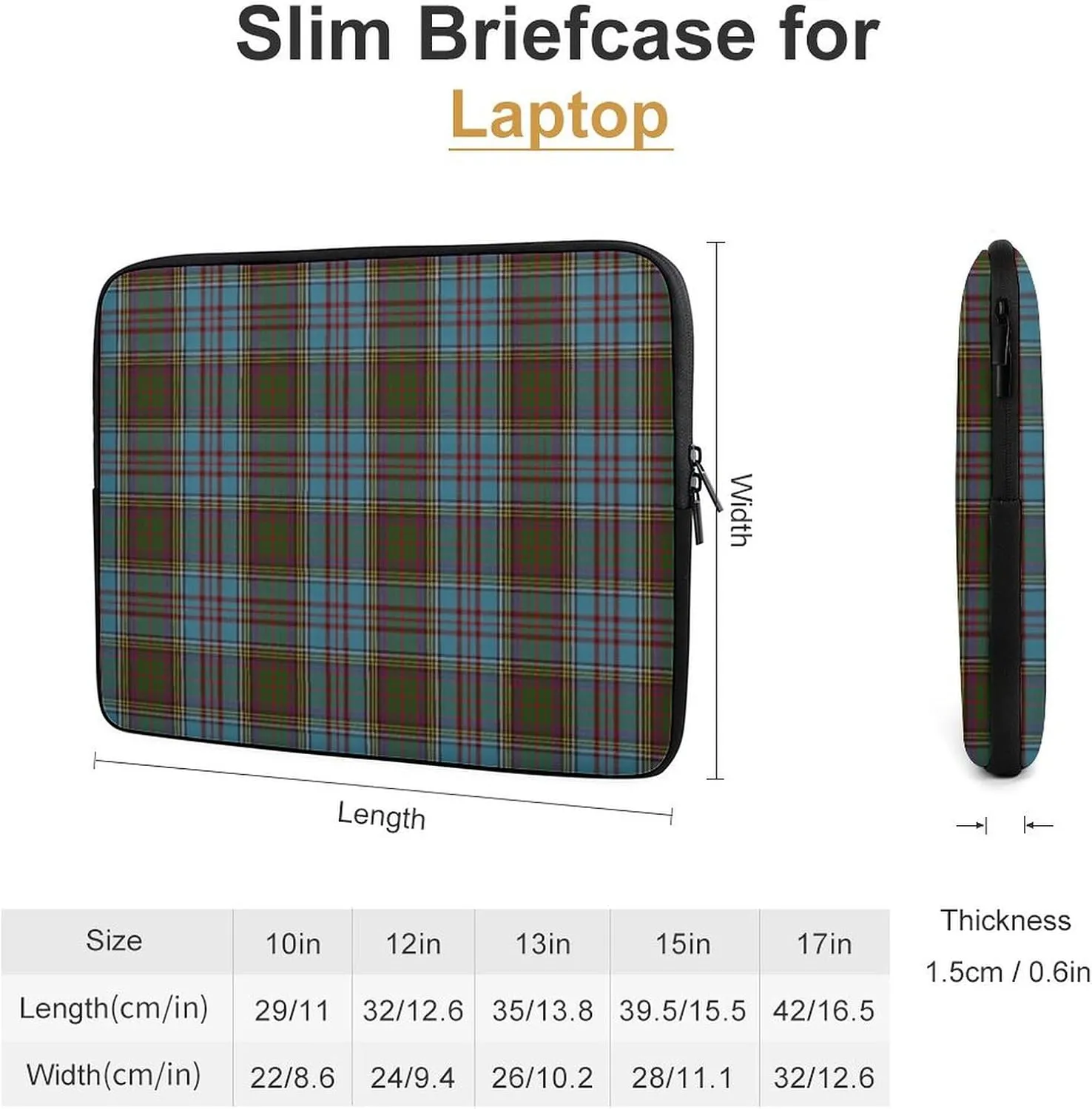 Black Watch Tartan Pattern All Print Hands Free Withdrawal Laptop Bag Unisex