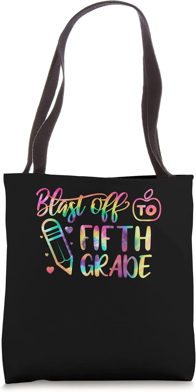 Blast Off to Fifth Grade Moving Up Back to School Tote Bag