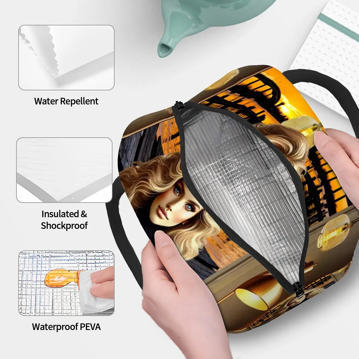 Blonde Bombshell - Large Insulated Lunch Bag