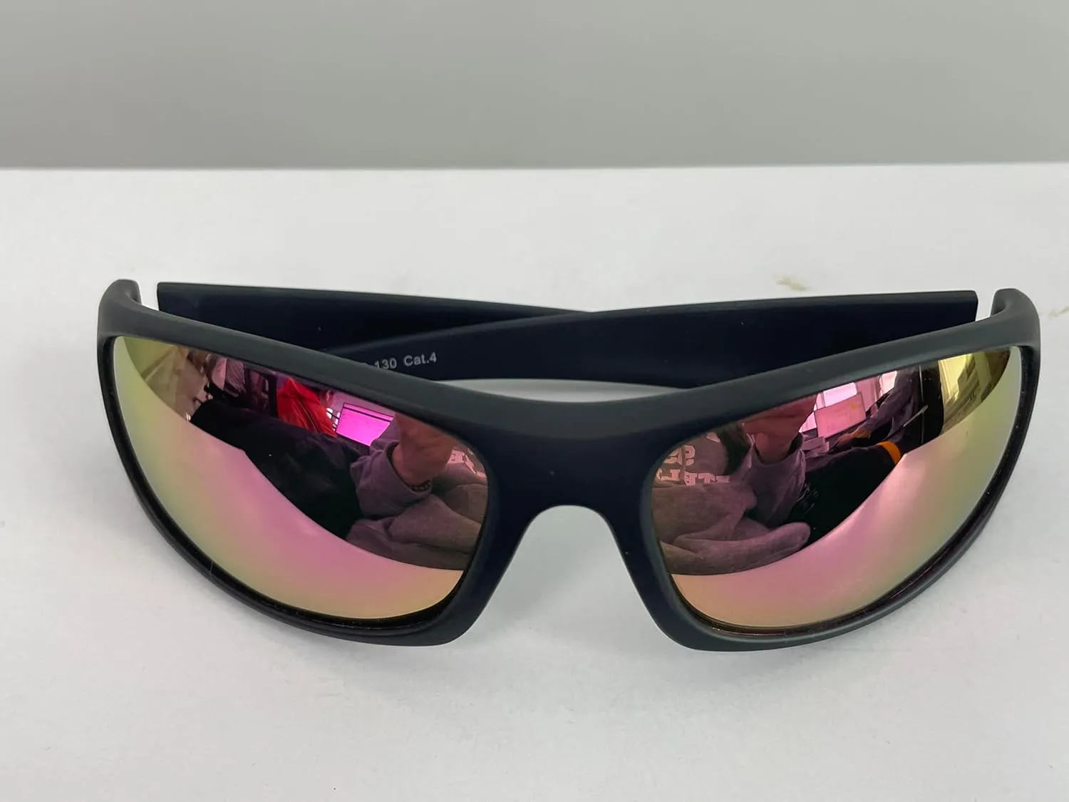 Bloomoak Super Dark Lens Black Polarized Sunglasses | Wrap Around Sport Sunglasses Unisex | UV400 | CAT 4 | For Photophobia