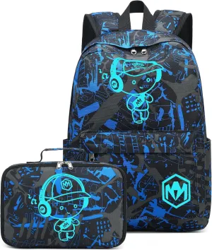 Bluboon Preschool Backpack Kids Kindergarten Backpack With Lunch Box School Book Bags for Elementary Primary Schooler