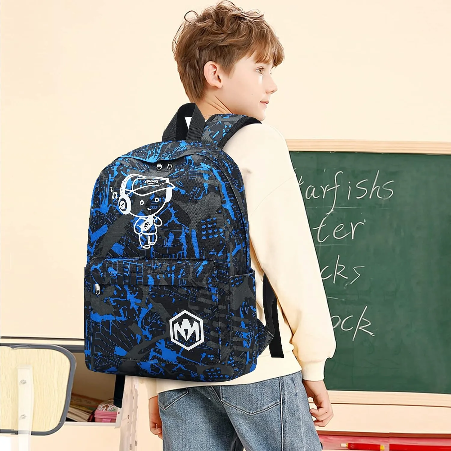 Bluboon Preschool Backpack Kids Kindergarten Backpack With Lunch Box School Book Bags for Elementary Primary Schooler