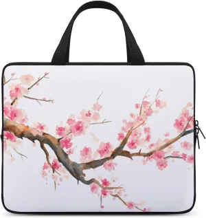Blue And White Floral Toile Laptop Bag Waterproof Dustproof Crack Proof Large Capacity