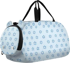 Blue Stars Holiday Boy's Gym Duffel Bag with Shoes Compartment Large Capacity Travel Duffel with Adjustable Strap for School Practice, Sports, Travel bulto de