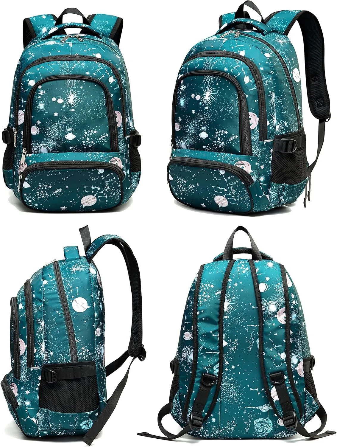 BLUEFAIRY Kids Backpack for Boys Girls School Bookbags for Elementary Primary Middle School Bags Book Bags for Teens Adolescentes Back to School Gifts Mochilas Escolares para Niñas Galaxy Cyan
