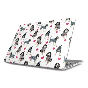 Bluetick Coonhound Heart MacBook Case, MacBook Air Case, MacBook Air 13 Case, MacBook Pro Case, MacBook Pro 14 inch Case