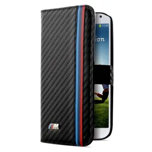 BMW M Collection Carbon Effect Wallet Case Samsung Galaxy S4 - Black