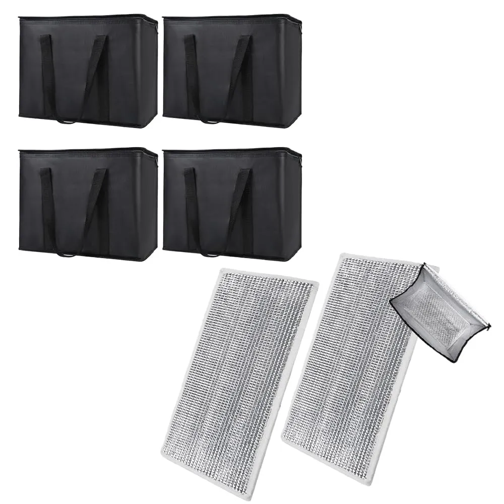 Bodaon 2PK Removable Hard Bottom for 16" W x 9" D Bag, X-Large Insulated Plate for Reusable Grocery Shopping Bags, Sturdy Supporter for Food Delivery Tote Cooler Bag, Catering for Doordash/Uber Eats