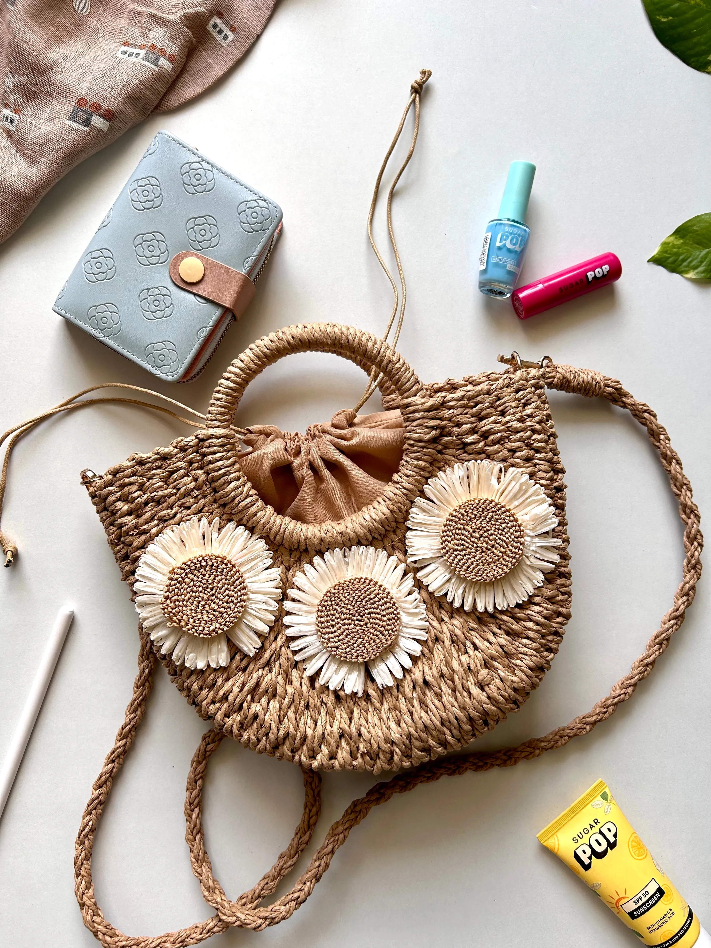Bohemian Woven Detachable Shoulder Strap Summer Beach Bag