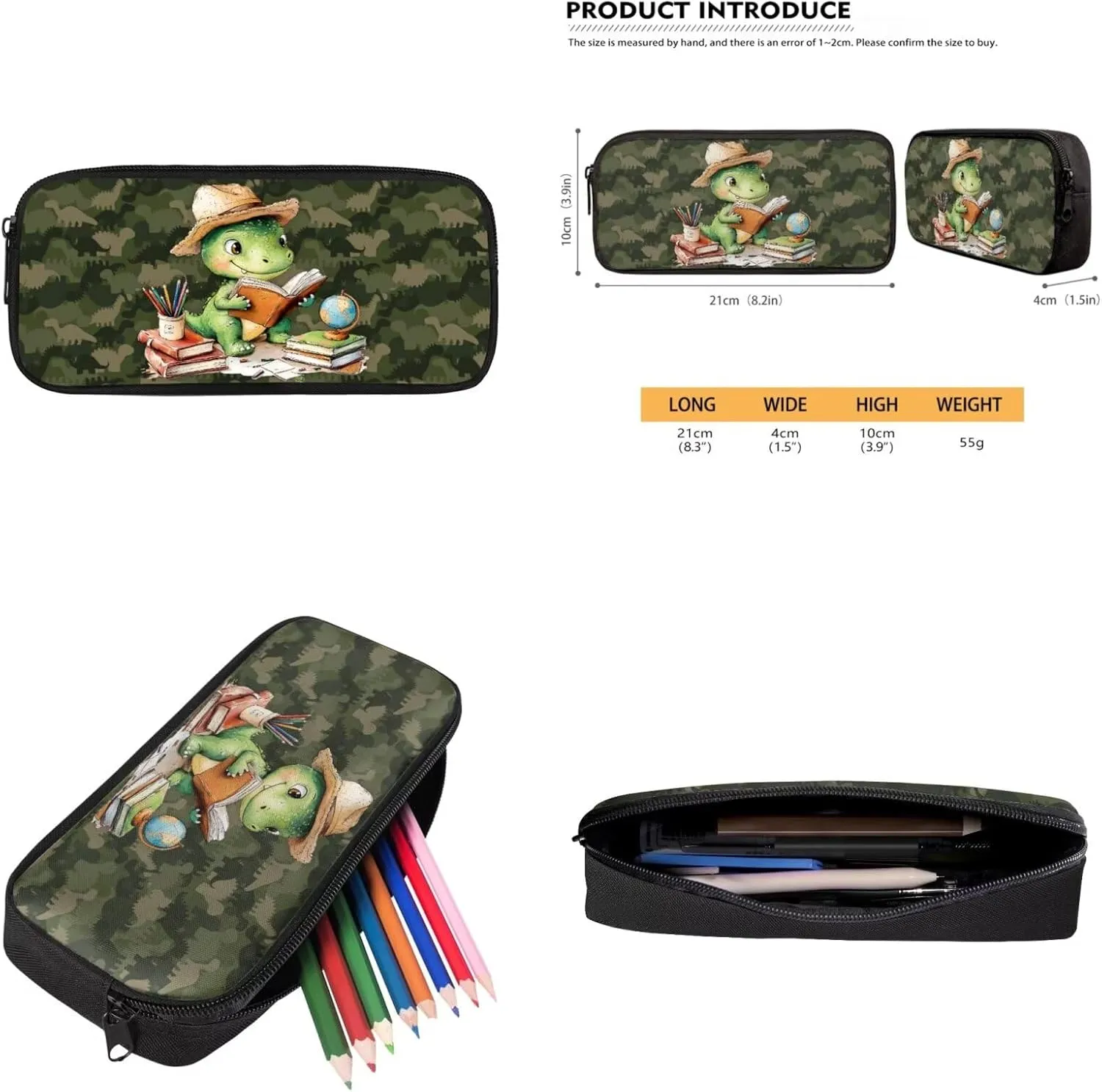 Book Dinosaur Backpack Set for Boys Kids School Backpack with Lunch Box 4 Pcs Set Elementary School Bags for Boys Bookbag with Side Pockets Casual Daypack for Primary Weekend