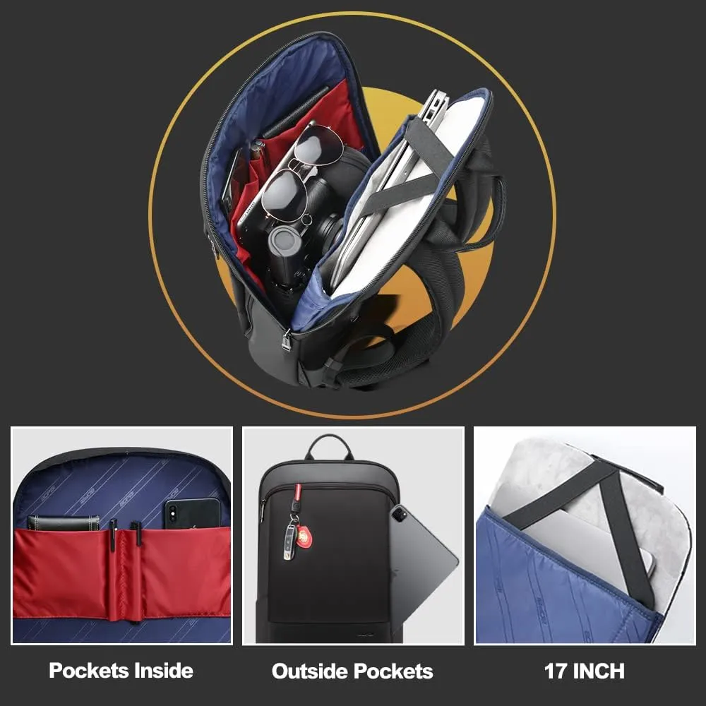 BOPAI 17 inch Super Slim Laptop Backpack Men&Women Anti Theft Backpack Waterproof College Backpack Travel Laptop Backpack for Men Business Laptop Backpack Casual Daypack for Men