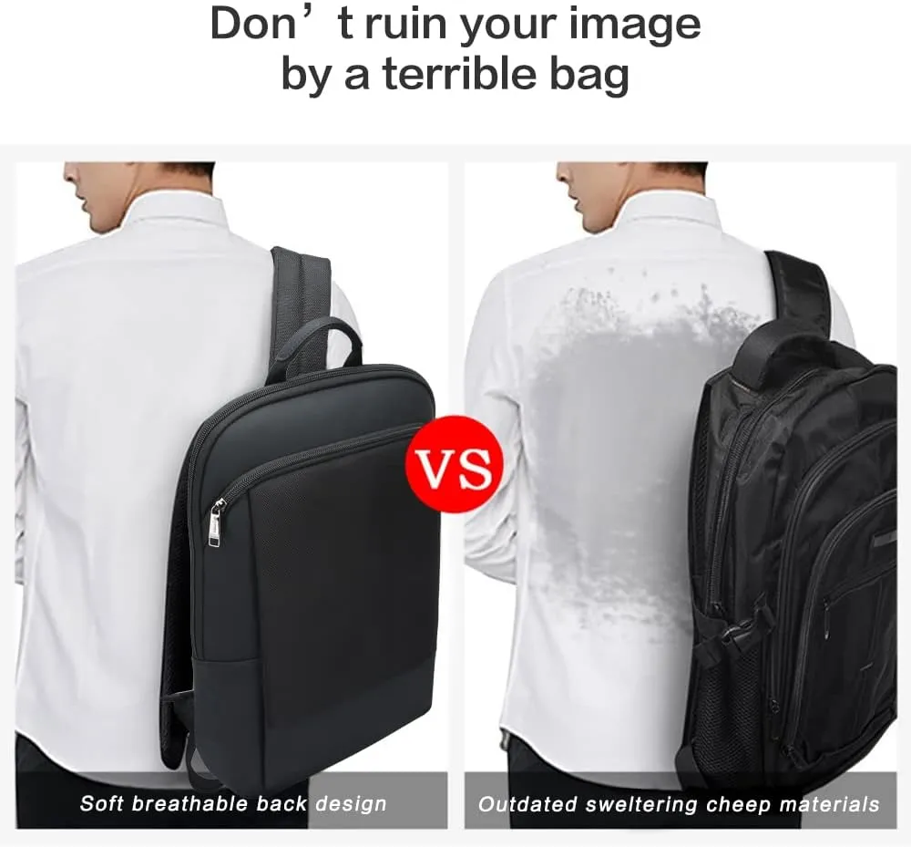 BOPAI 17 inch Super Slim Laptop Backpack Men&Women Anti Theft Backpack Waterproof College Backpack Travel Laptop Backpack for Men Business Laptop Backpack Casual Daypack for Men