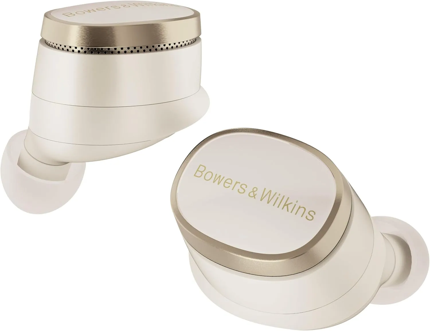 Bowers & Wilkins Pi8 Wireless Earbuds (Dove White), in-Ear Bluetooth Earphones with Qualcomm Chipset & aptX Lossless, Active Noise Cancelling Earbuds, 3 Built-in Mics, 15-Min Quick Charging