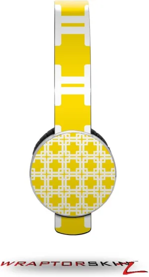 Boxed Yellow Decal Style Skin (fits Sol Republic Tracks Headphones - Headphones NOT Included)