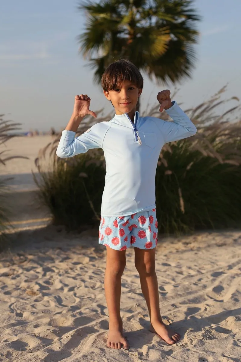 BOY UV T-SHIRT - LONG SLEEVE - Fresh Blue