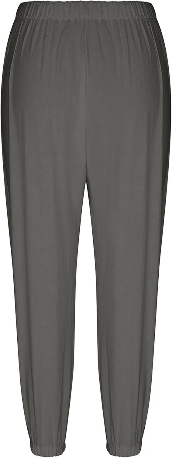 Bozanly Women's Casual Lantern Harem Loose Capris Pants Summer Yoga Slacks Trousers with Pockets