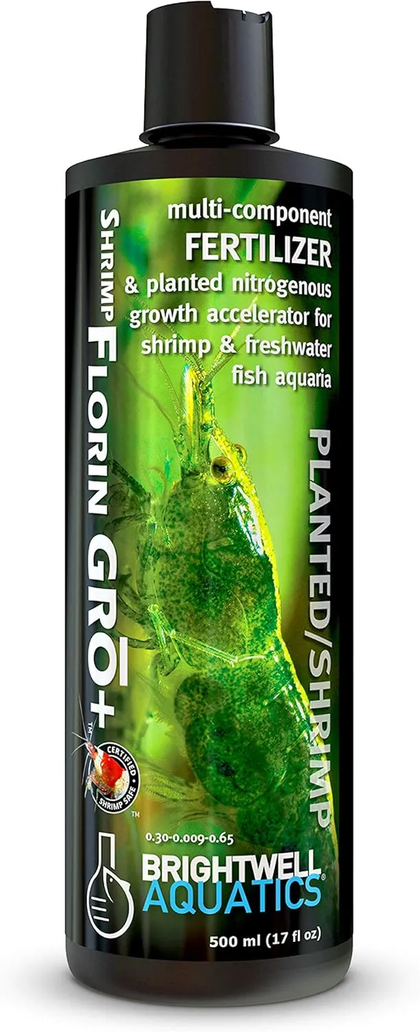 Brightwell Aquatics Shrimp FlorinGro   - Fertilizer and Planted Nitrogen Source for Accelerated Plant Growth in Freshwater Fish Aquariums, 500 ml (SFNGP500)