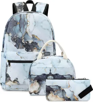 BTOOP Girls School Backpack Galaxy Schoolbag Laptop Bookbag Insulated Lunch Tote Bag Purse Teens Boys Kids