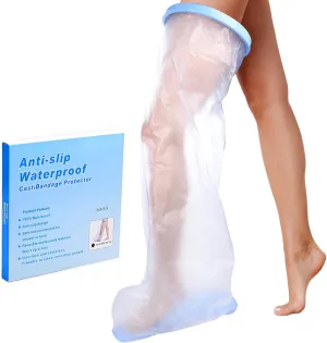 Bukihome Shower Watertight Foot Protector,Extra Wide Full Leg Cast Cover, Adult Leg Cast Covers, Extra Large Capacity Adult Thigh Tension & Super Waterproof Leg Protector, for Thigh Size