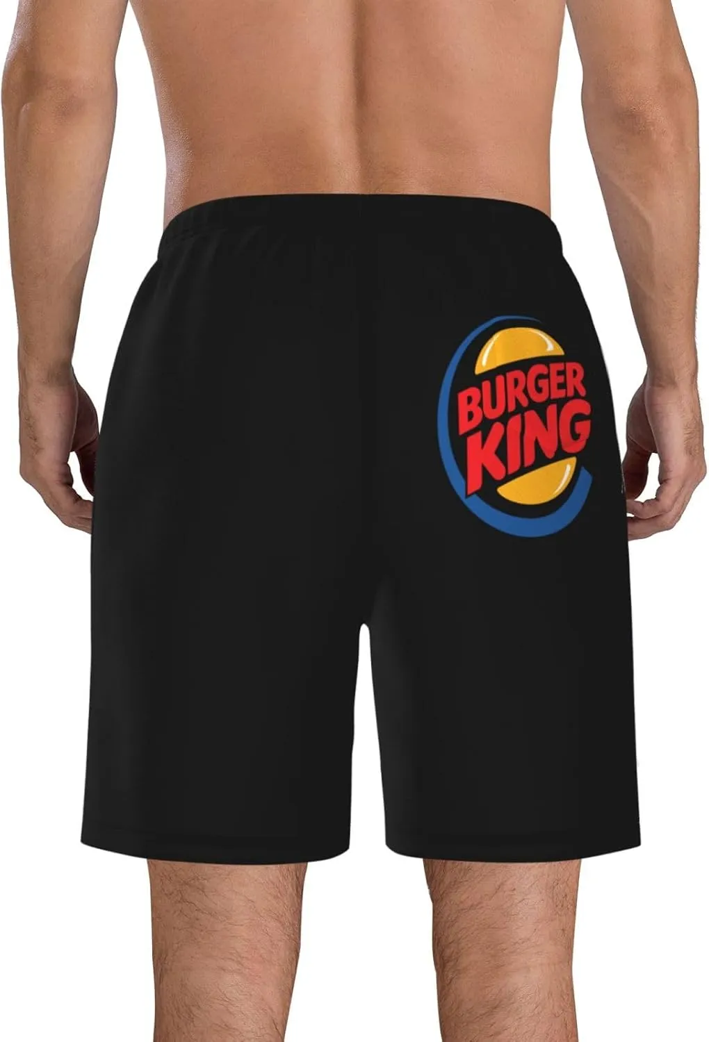 Burger King Swim Trunks Man's 9" Quick Dry Athletic Shorts with Pockets Bathing Suits