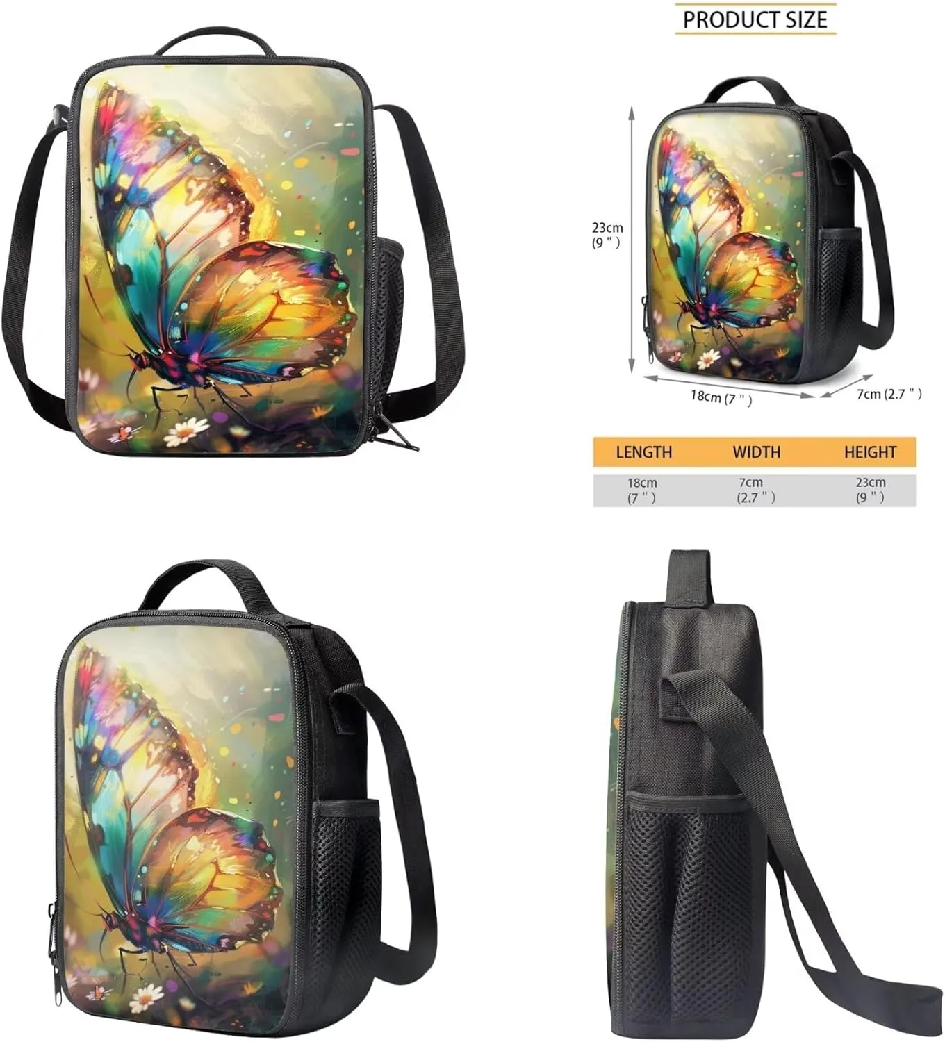 Butterfly Kids School Backpack for Girls 1st Grade Primary School Daypack Elementary Students Bookbag Teen Girls Backpack Designed To Be Lightweight and Comfortable