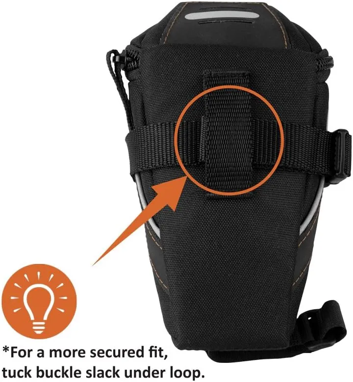 BV Bicycle Strap-On Saddle Bag with perfect Size I With reflective for a Safety ride I Seat Bag, Cycling Bag - Bike Bag for all our essentials, bike bags for bicycles, bike seat bag