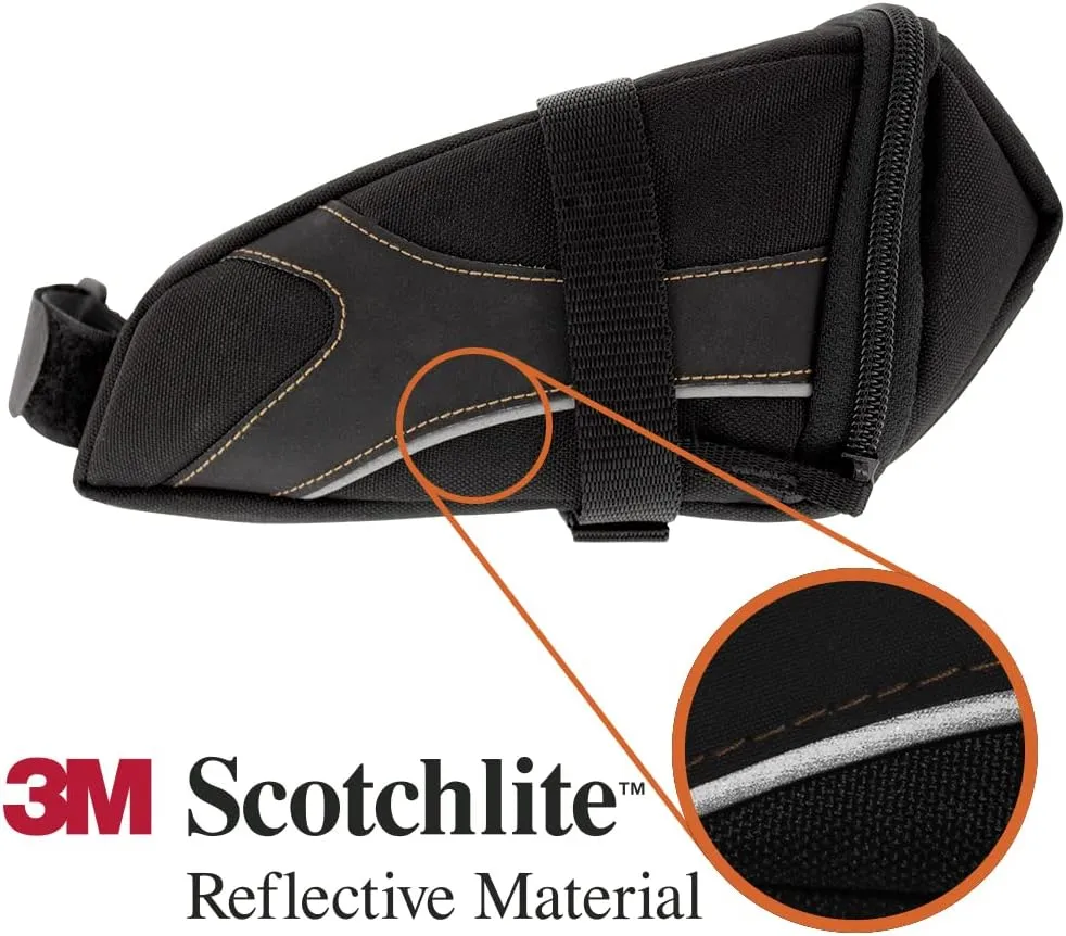 BV Bicycle Strap-On Saddle Bag with perfect Size I With reflective for a Safety ride I Seat Bag, Cycling Bag - Bike Bag for all our essentials, bike bags for bicycles, bike seat bag