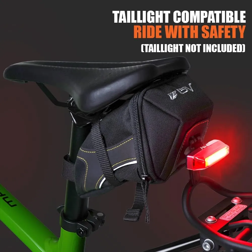 BV Bicycle Strap-On Saddle Bag with perfect Size I With reflective for a Safety ride I Seat Bag, Cycling Bag - Bike Bag for all our essentials, bike bags for bicycles, bike seat bag