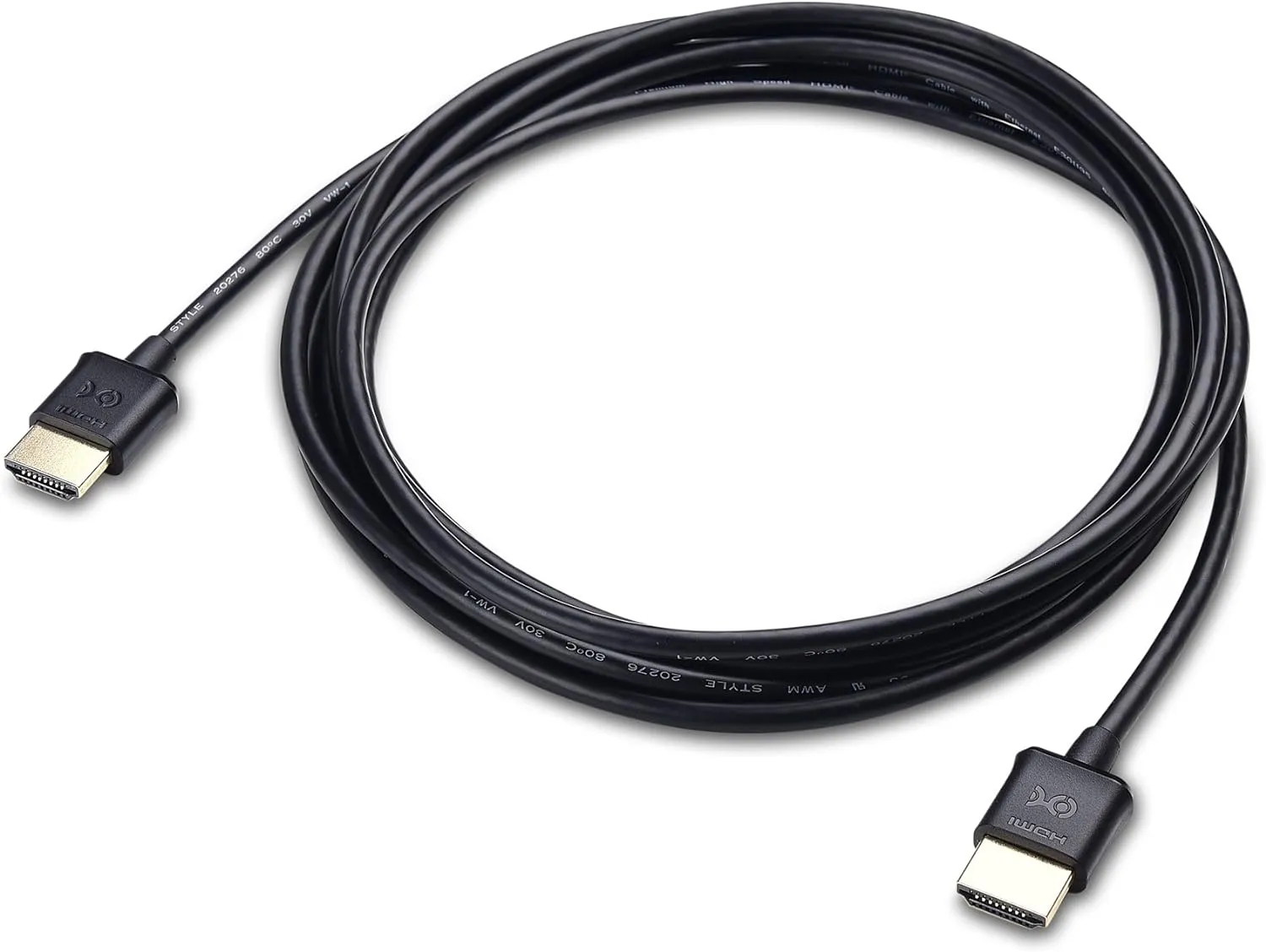 Cable Matters 2-Pack Ultra Thin HDMI Cable 10 ft, Support 4K@60Hz, Ultra Slim HDMI Cable 4K Rated with Ethernet, HDR Support for PS5, Xbox Series X/S, RTX4090/3090, RX 7900/7800, Apple TV, and More