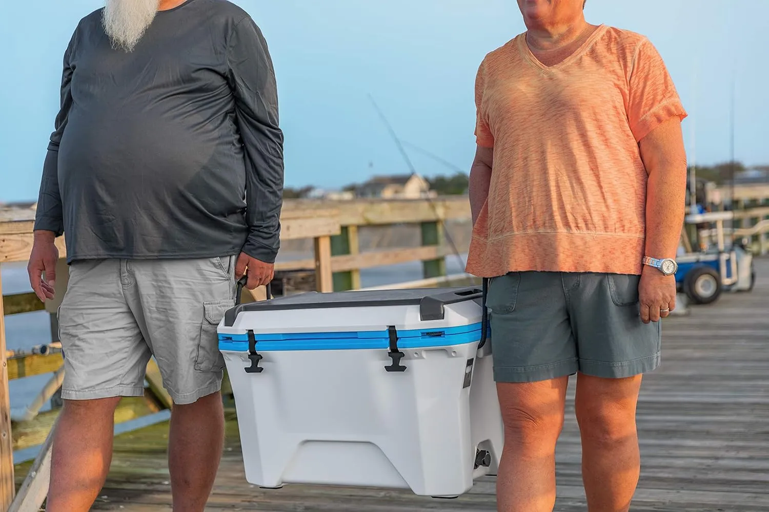Camco Cutting Board Attachment for 50 Quart Size Currituck Coolers - Convert Your Cooler Lid Into a Cutting Board Meal Prep Space - Great for Fishing, Camping, and The Beach (51795), Gray