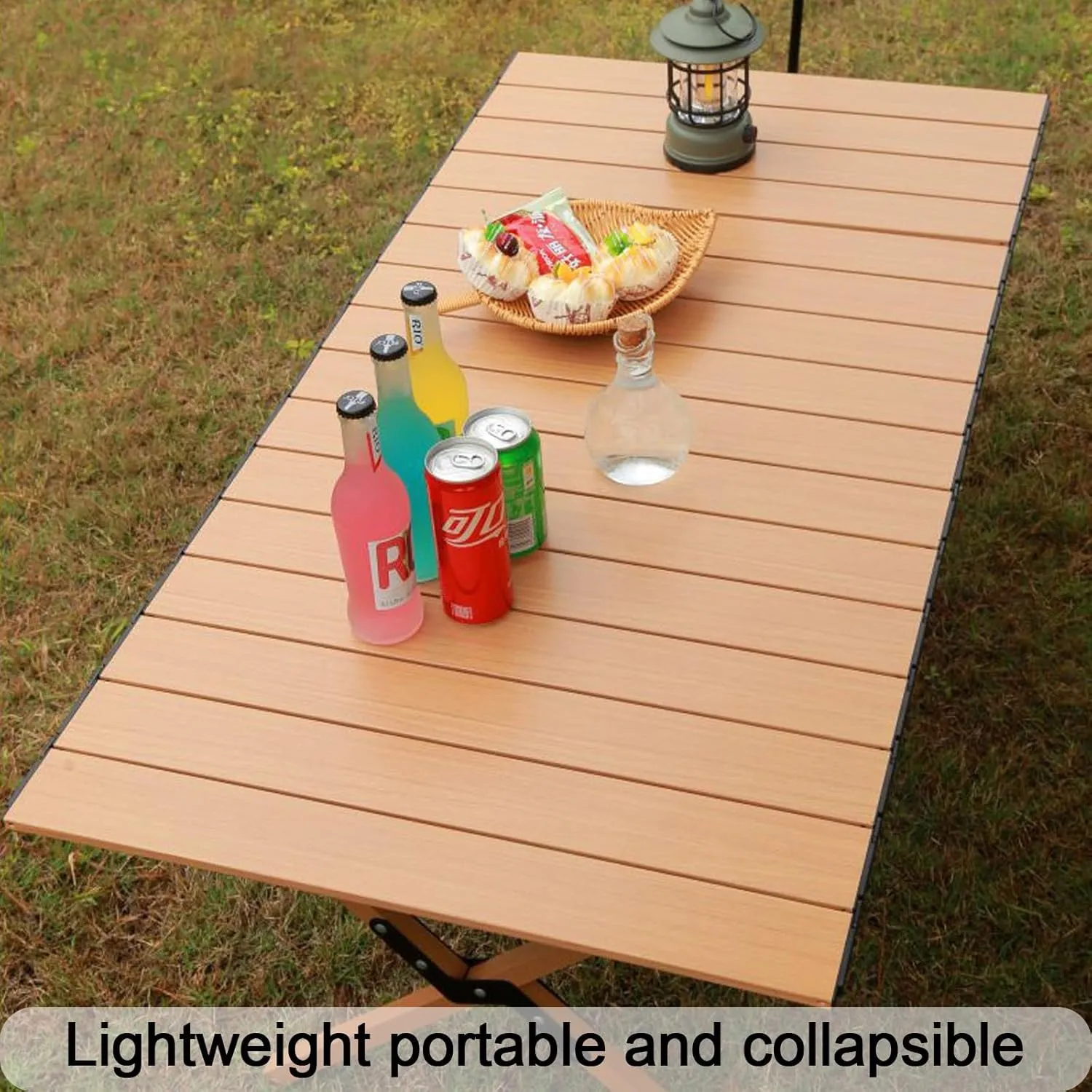 Camping Table Foldable, Portable Folding Table, Stall Camping Outdoor Supplies, With 3 Colours And 4 Sizes, Suitable For Dining, Camping, Picnic, Outdoor, Beach, Hiking, Fishing, Parks(Black,23.6*23.6