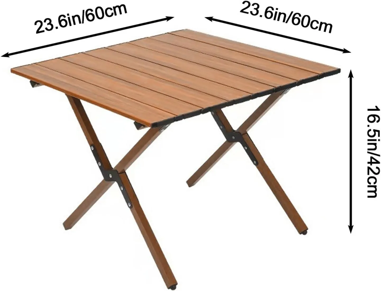 Camping Table Foldable, Portable Folding Table, Stall Camping Outdoor Supplies, With 3 Colours And 4 Sizes, Suitable For Dining, Camping, Picnic, Outdoor, Beach, Hiking, Fishing, Parks(Black,23.6*23.6