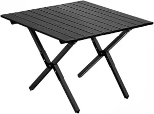 Camping Table Foldable, Portable Folding Table, Stall Camping Outdoor Supplies, With 3 Colours And 4 Sizes, Suitable For Dining, Camping, Picnic, Outdoor, Beach, Hiking, Fishing, Parks(Black,23.6*23.6