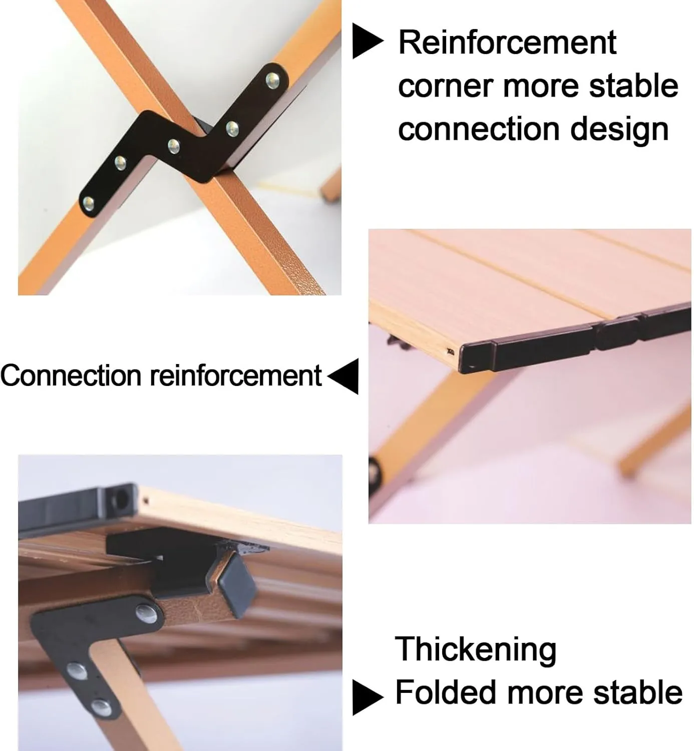 Camping Table Foldable, Portable Folding Table, Stall Camping Outdoor Supplies, With 3 Colours And 4 Sizes, Suitable For Dining, Camping, Picnic, Outdoor, Beach, Hiking, Fishing, Parks(Black,23.6*23.6
