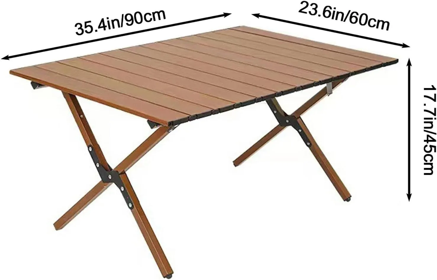 Camping Table Foldable, Portable Folding Table, Stall Camping Outdoor Supplies, With 3 Colours And 4 Sizes, Suitable For Dining, Camping, Picnic, Outdoor, Beach, Hiking, Fishing, Parks(Original Wood,3