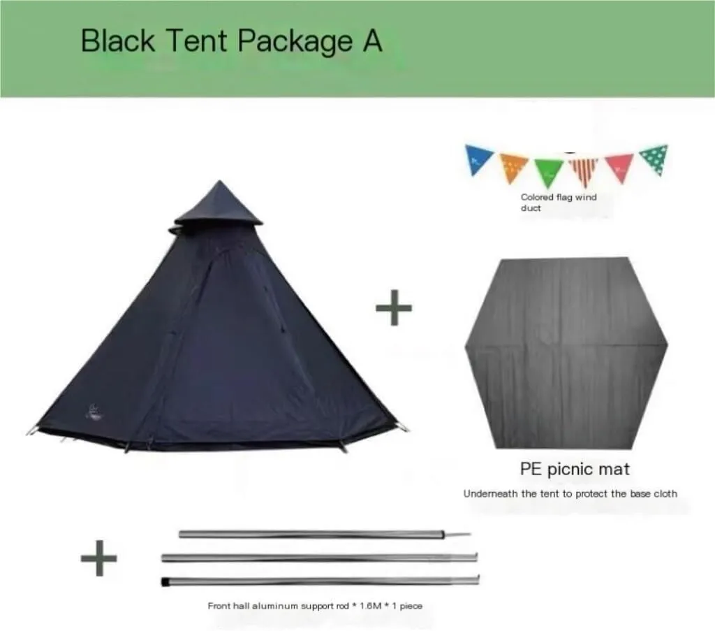 Camping Tent Tent Outdoor Camping Tent Camping Portable Tent Multi-Person Double-Layer Windproof Tent Beach Park Tent Waterproof Tent