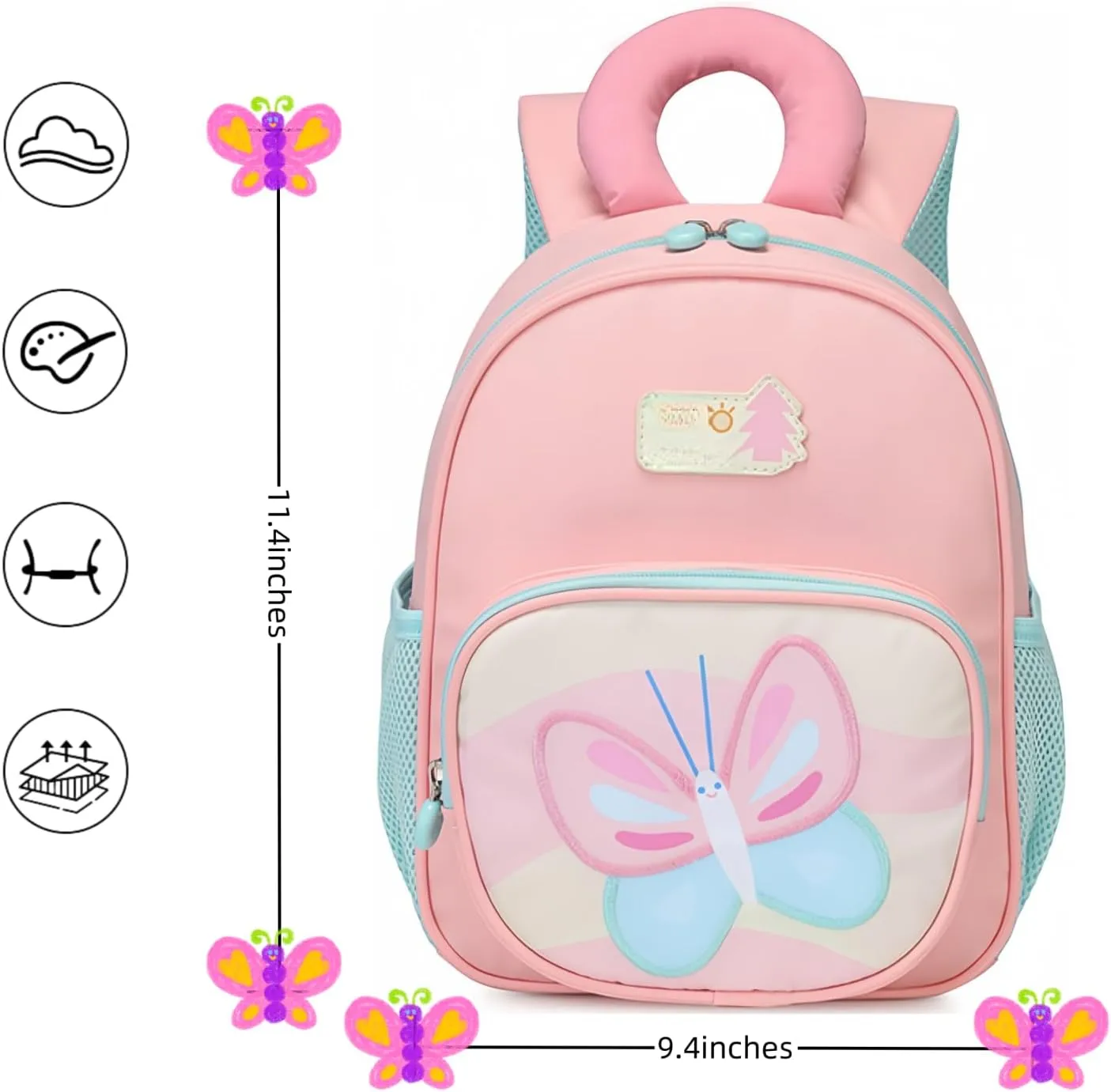 CAMTOP Cute Kids Toddler Backpack Girls Small 3D Cartoon School Bookbags Daycare Nursary Travel Bags