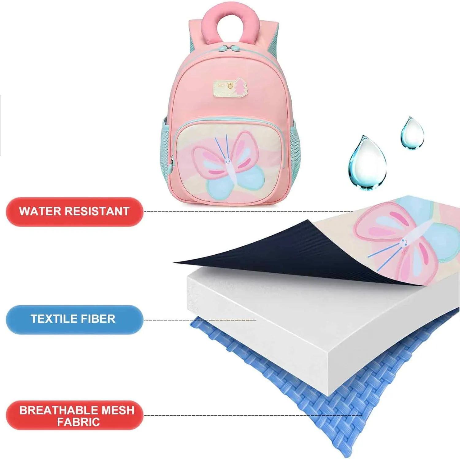 CAMTOP Cute Kids Toddler Backpack Girls Small 3D Cartoon School Bookbags Daycare Nursary Travel Bags