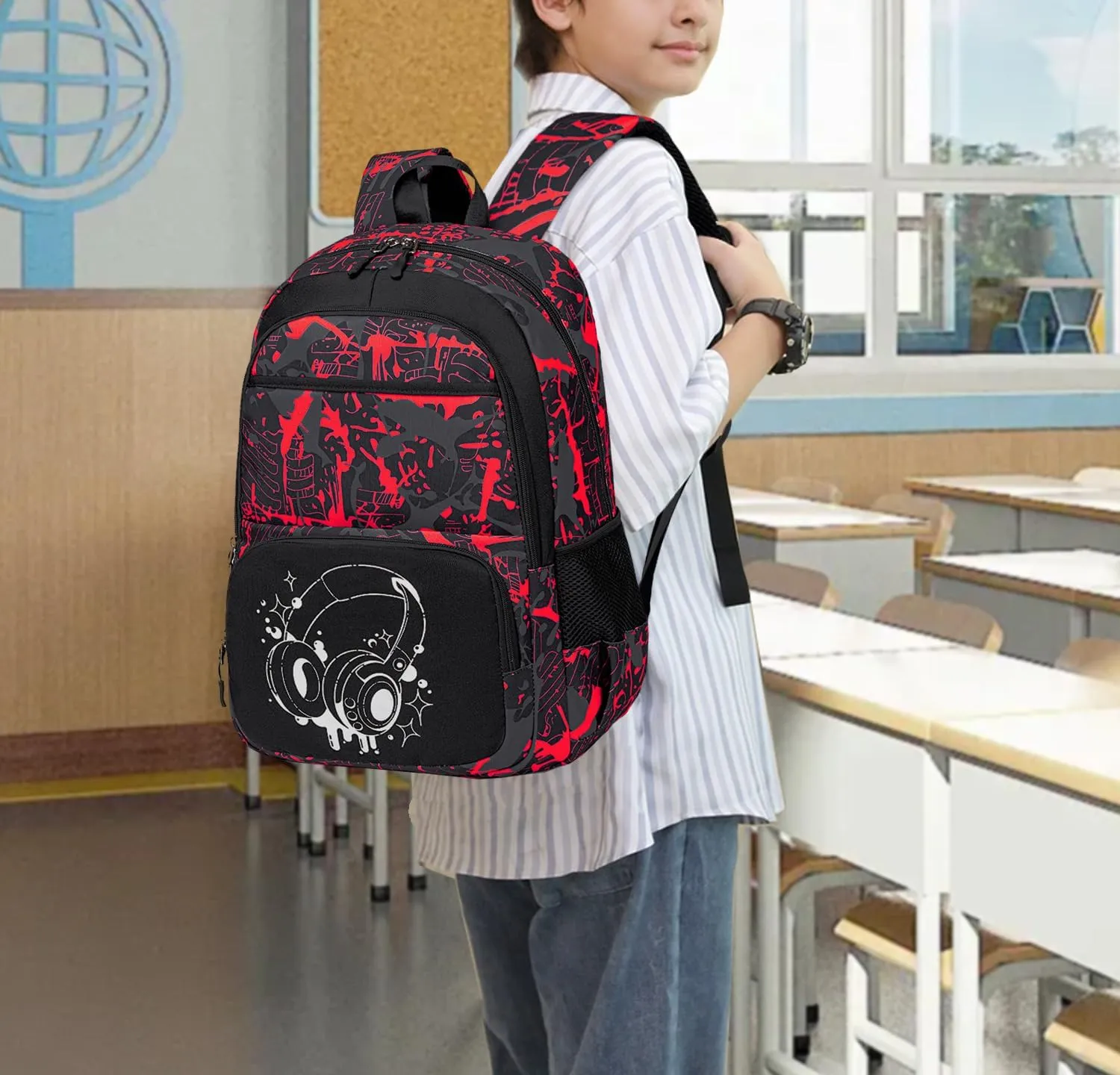 CAMTOP School Backpack for Boys Kids Bookbags Cool Camo Prints Elementary School Bags Travel Back Pack
