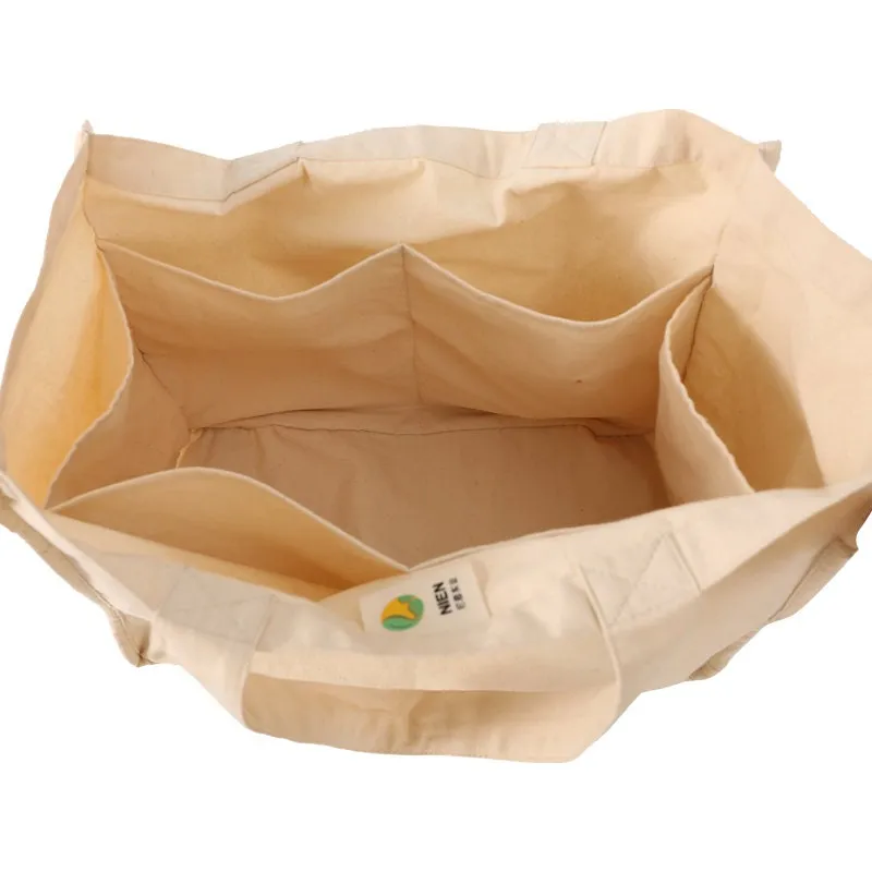 Canvas Grocery Shopping Bags with Handles-Cloth Grocery Tote Bags-Reusable Shopping Grocery Bags-Organic Cotton Washable & Eco-friendly Bags