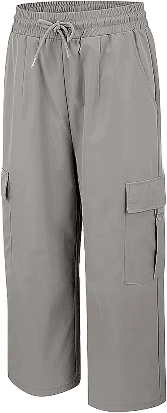 Capri Pants for Women Palazzo Lounge Pants Summer Dandelion Graphic Cropped Cotton Linen Comfy Baggy Trousers