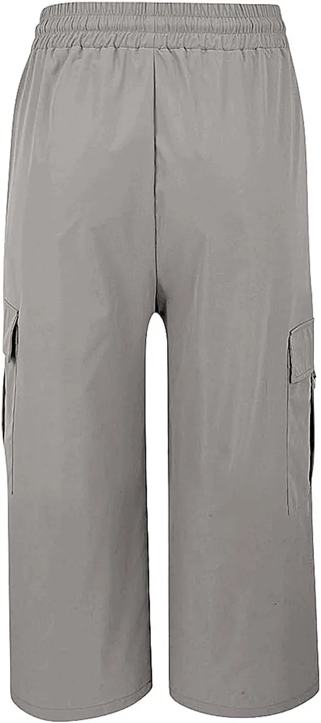 Capri Pants for Women Palazzo Lounge Pants Summer Dandelion Graphic Cropped Cotton Linen Comfy Baggy Trousers