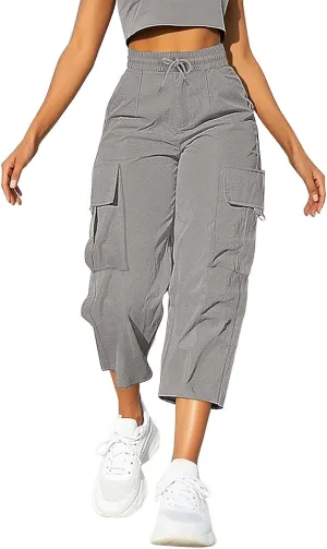 Capri Pants for Women Palazzo Lounge Pants Summer Dandelion Graphic Cropped Cotton Linen Comfy Baggy Trousers