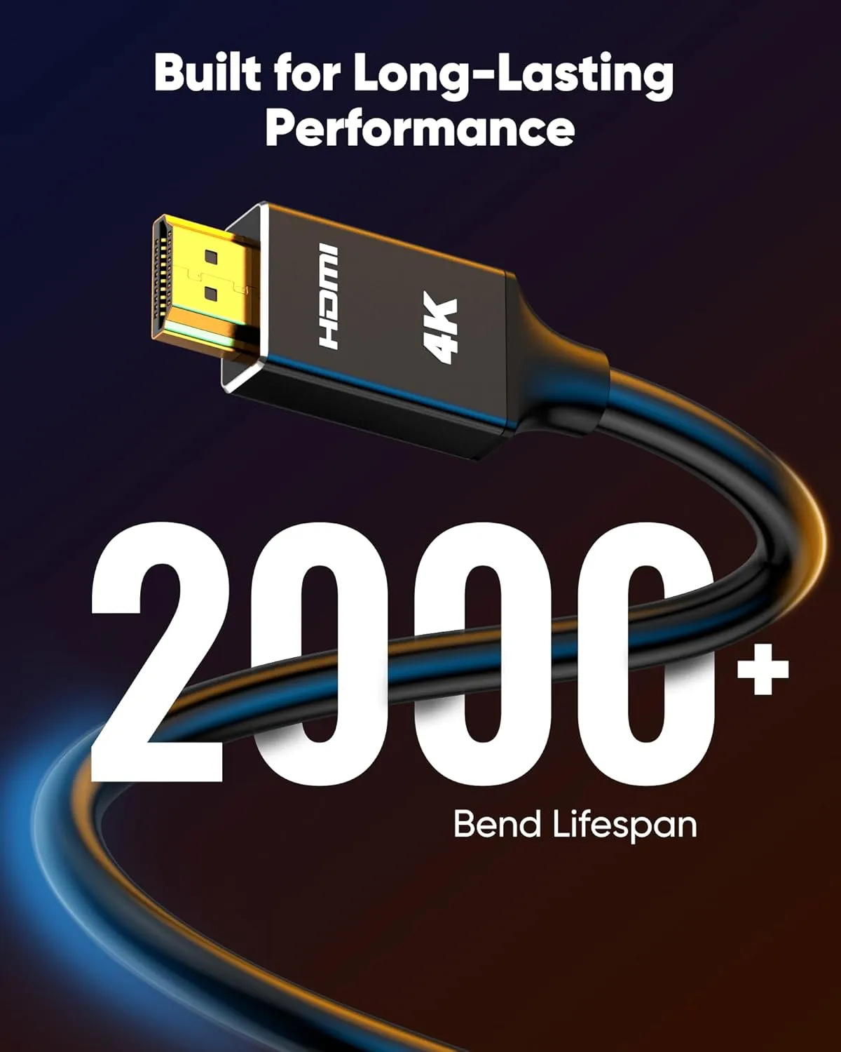 Capshi 4K Long HDMI Cable 50ft/15M, in-Wall CL3 Rated HDMI Cable 2.0 Support (HDR10 8/10bit 18Gbps HDCP2.2 ARC) High Speed HD Shielded Cord Compatible for TV, Laptop, PC, HDTV