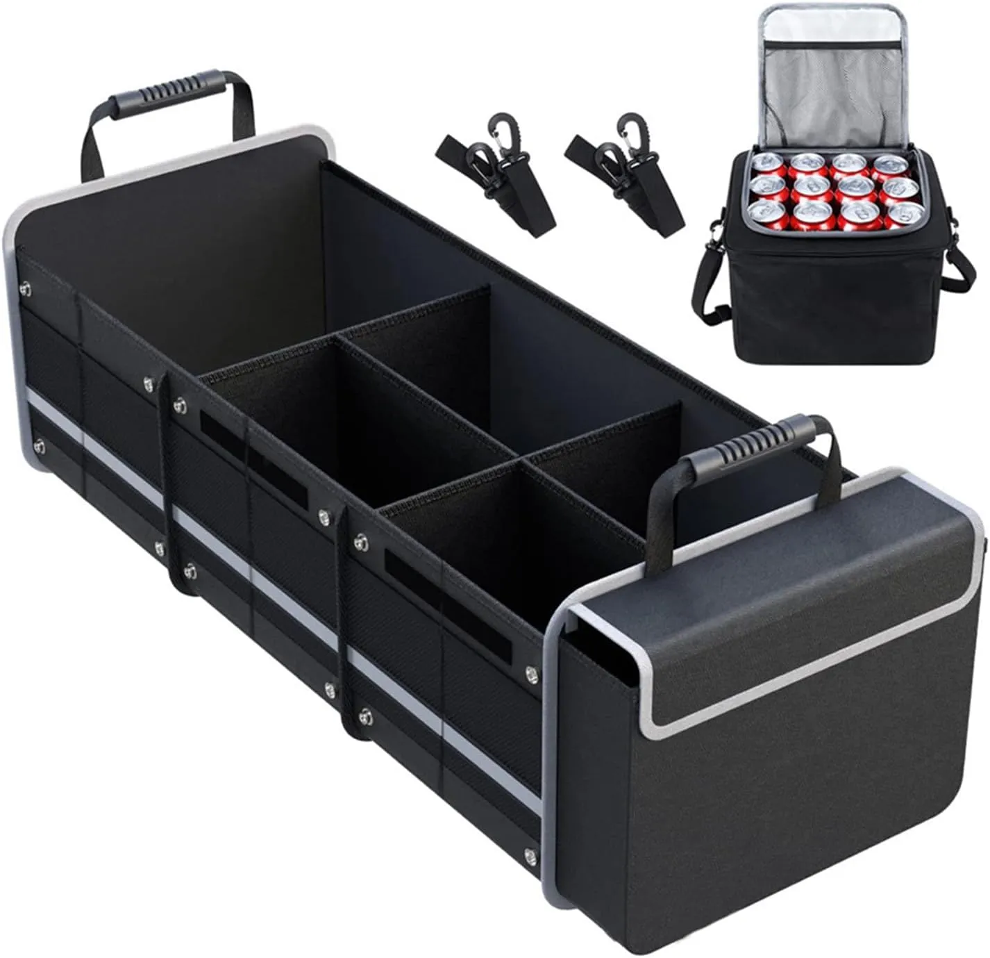 Car Trunk Organizers for Mercury Colony Park/Comet/Cougar/Custom/Eight/Monterey, Pack Portable Insulation Cooler Bag, Washable Car Storage Bag, Insulated Leak Proof Cooler Bag